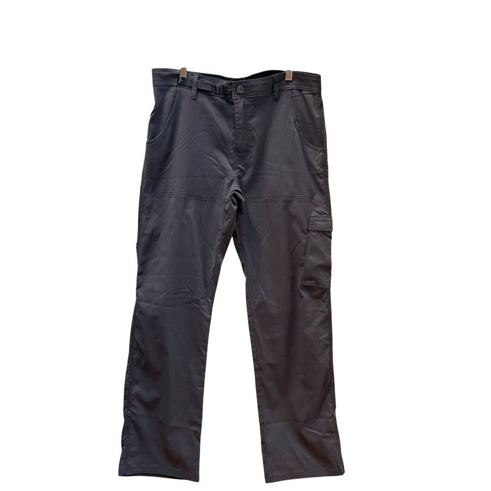 prAna Pants Mens 34x32 Grey Zion Roll Up Hiking Outdoor Stretch Cargo M4ST32116